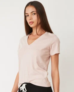 MONROW Basic V Neck CHALKPINK New